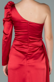 Long Red Satin Evening Dress ABU2038