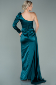 Long Emerald Green Satin Evening Dress ABU2038