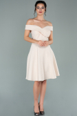 Short Powder Color Prom Gown ABK441