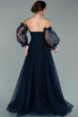 Long Navy Blue Evening Dress ABU2076