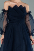Long Navy Blue Evening Dress ABU2076