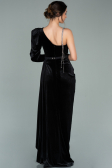 Long Black Velvet Evening Dress ABU2074