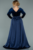 Long Navy Blue Oversized Evening Dress ABU2084