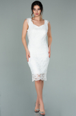 White Short Evening Dress ABK010