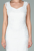 White Short Evening Dress ABK010