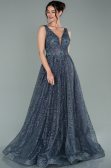 Long Anthracite Evening Dress ABU2131