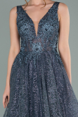 Long Anthracite Evening Dress ABU2131