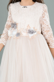 Long Salmon Girl Dress ABU1277