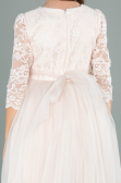Long Salmon Girl Dress ABU1277