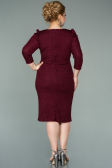 Short Burgundy Oversized Evening Dress ABK1246