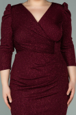 Short Burgundy Oversized Evening Dress ABK1246