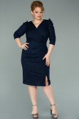 Short Navy Blue Oversized Evening Dress ABK1246