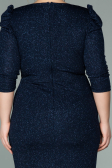 Short Navy Blue Oversized Evening Dress ABK1246