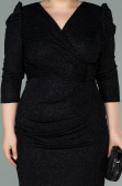 Short Black Oversized Evening Dress ABK1246