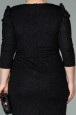 Short Black Oversized Evening Dress ABK1246