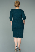 Short Emerald Green Oversized Evening Dress ABK1246