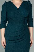 Short Emerald Green Oversized Evening Dress ABK1246