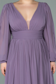 Long Lavender Chiffon Evening Dress ABU1702