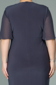 Short Anthracite Chiffon Evening Dress ABK1294