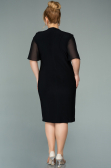 Short Black Chiffon Evening Dress ABK1294