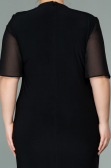 Short Black Chiffon Evening Dress ABK1294