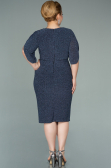 Short Indigo Plus Size Evening Dress ABK1276