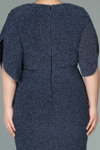 Short Indigo Plus Size Evening Dress ABK1276