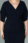 Short Navy Blue Plus Size Evening Dress ABK1276