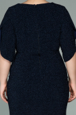 Short Navy Blue Plus Size Evening Dress ABK1276