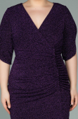 Short Purple Plus Size Evening Dress ABK1276
