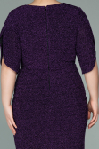 Short Purple Plus Size Evening Dress ABK1276