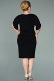 Short Black Plus Size Evening Dress ABK1276