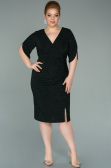 Short Emerald Green Plus Size Evening Dress ABK1276