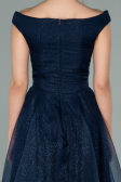 Midi Navy Blue Prom Gown ABK1316