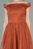 Midi Light Brown Prom Gown ABK1316