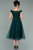 Midi Emerald Green Prom Gown ABK1316