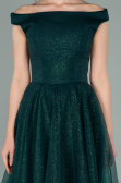 Midi Emerald Green Prom Gown ABK1316