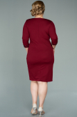 Short Burgundy Plus Size Evening Dress ABK1325