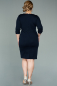 Short Navy Blue Plus Size Evening Dress ABK1325