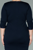 Short Navy Blue Plus Size Evening Dress ABK1325