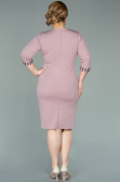 Short Powder Color Plus Size Evening Dress ABK1325