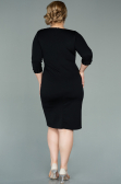 Short Black Plus Size Evening Dress ABK1325