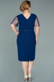 Midi Navy Blue Oversized Evening Dress ABK1338