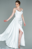 White Mermaid Evening Dress ABU361