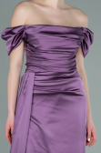Long Lavender Satin Engagement Dress ABU1606