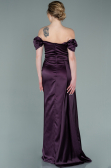 Purple Long Satin Engagement Dress ABU1606