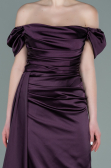 Purple Long Satin Engagement Dress ABU1606