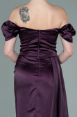 Purple Long Satin Engagement Dress ABU1606