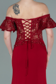 Long Burgundy Dantelle Evening Dress ABU2261
