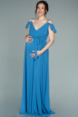 Long Indigo Pregnancy Evening Dress ABU756